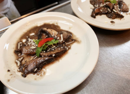 2011 Chardonnay  “Robert Young” Estate paired with sautéed portobello mushroom