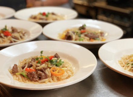 2008 Cabernet Sauvignon “Alexander’s Crown”  Single Vineyard paired with pan fried pin noodle with beef tenderloin
