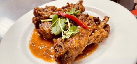 Appetizer plate of number 5, pork bbq bay back ribs