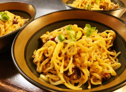 Five spices bacon cheesy noodle